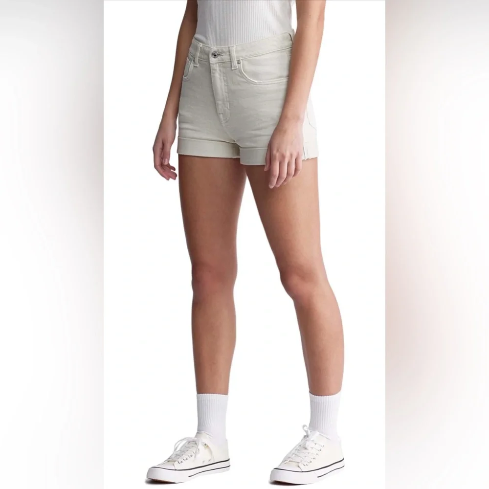 ⛵️Buffalo David Bitton Goldie High rise relaxed denim sandshell Shorts w30 NWT